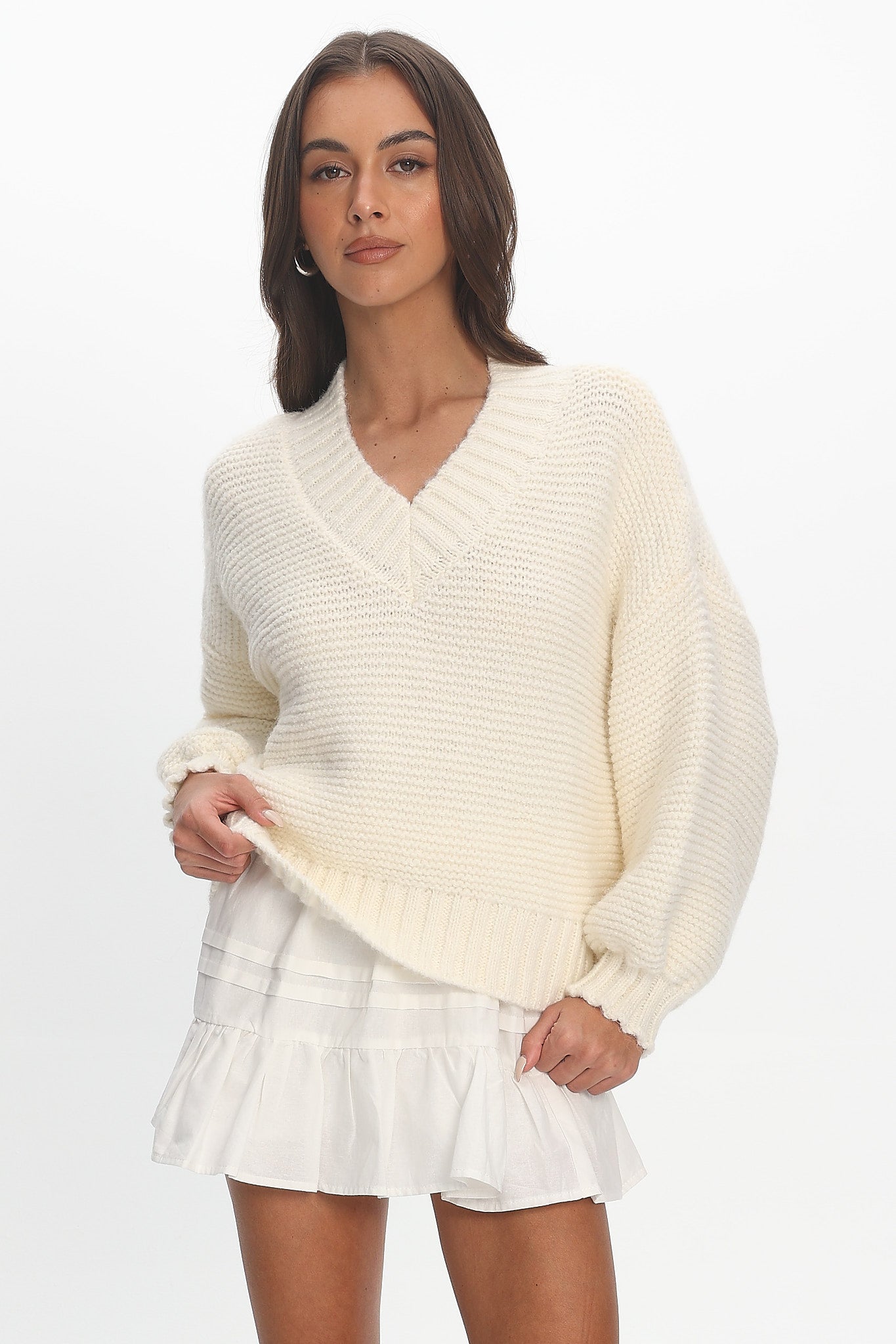 Samaya Chunky Knit Sweater Cream