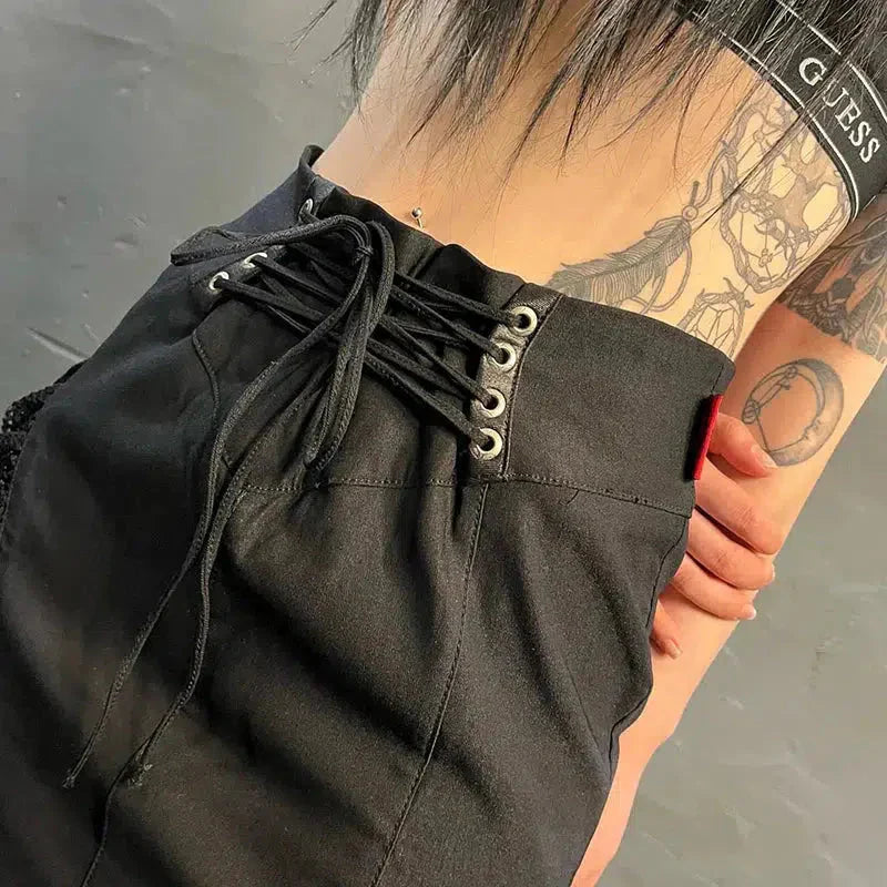 Gothic Dragon Printed Midi Skirt
