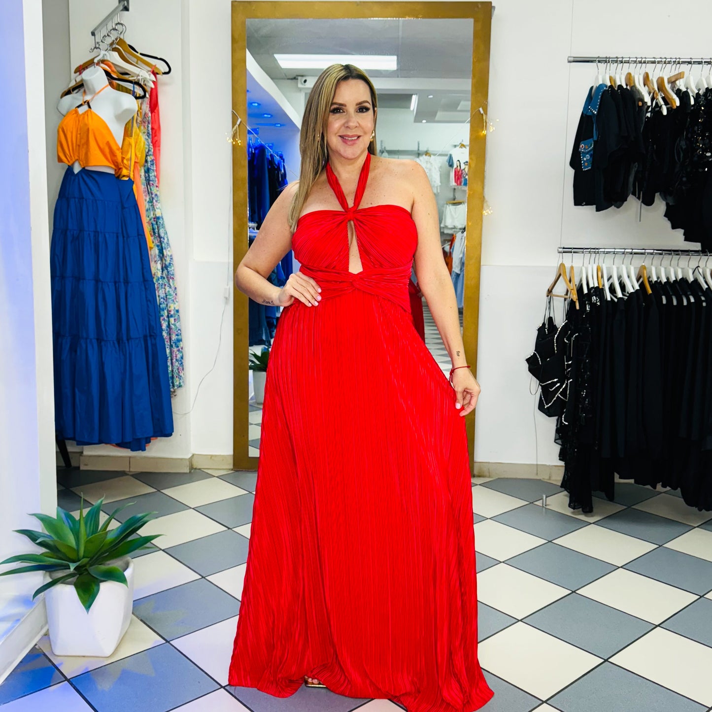 Red long Dress