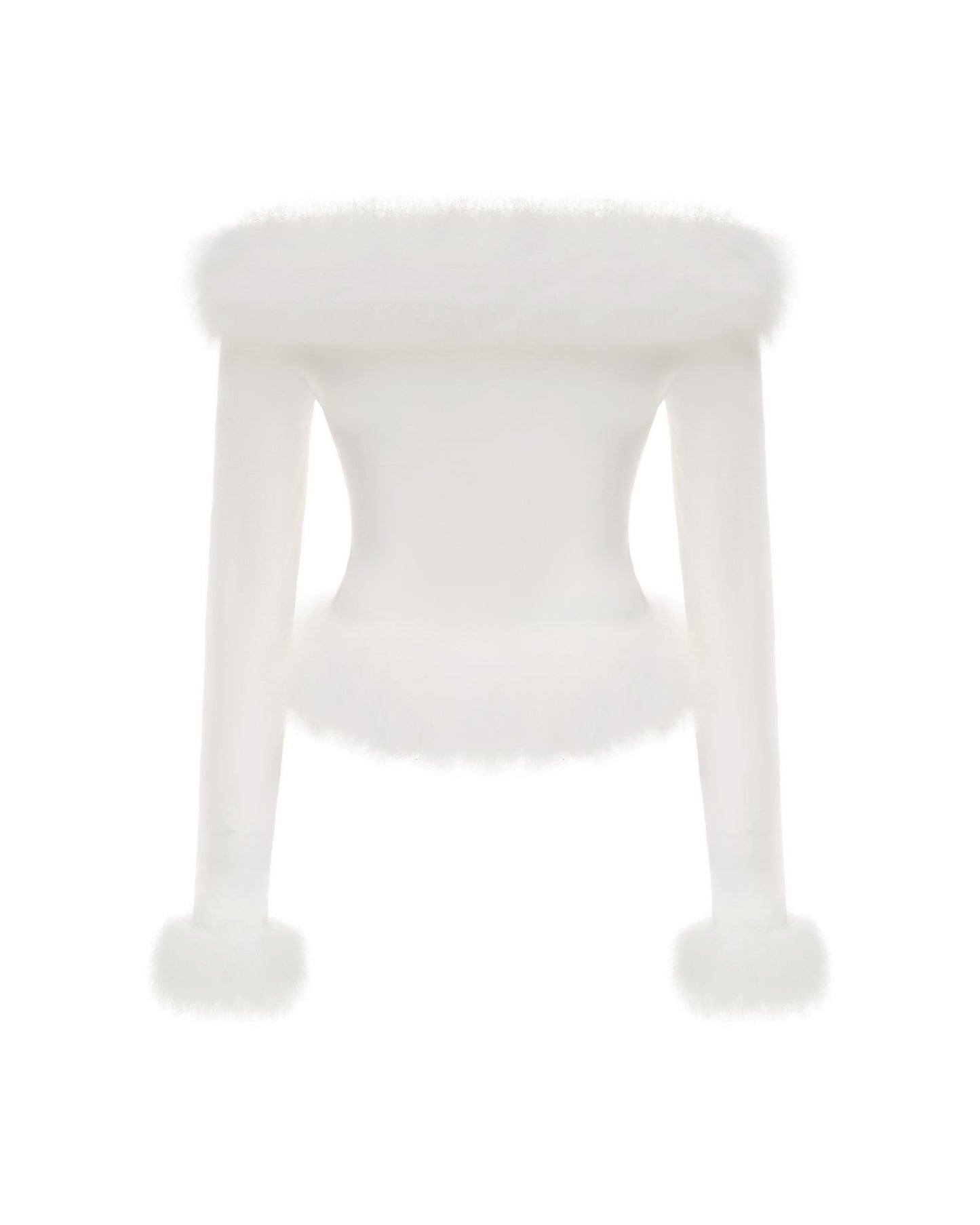 Viola Feather Top (White)