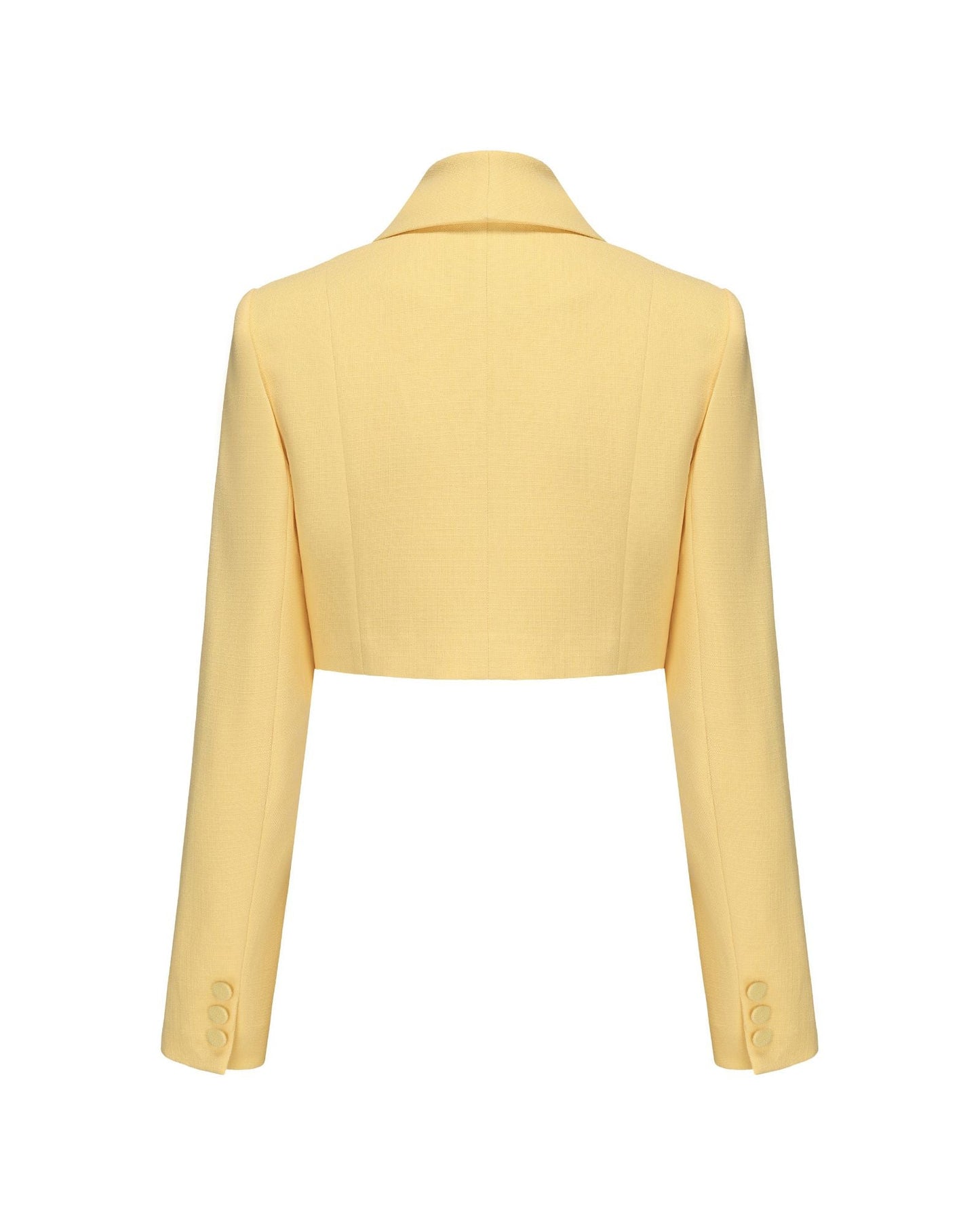 Veronica Crop Blazer (Yellow)