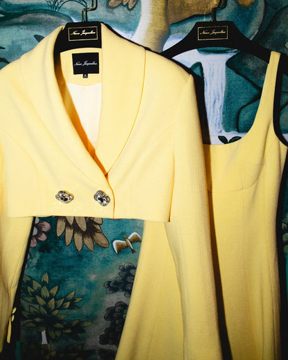Veronica Crop Blazer (Yellow)