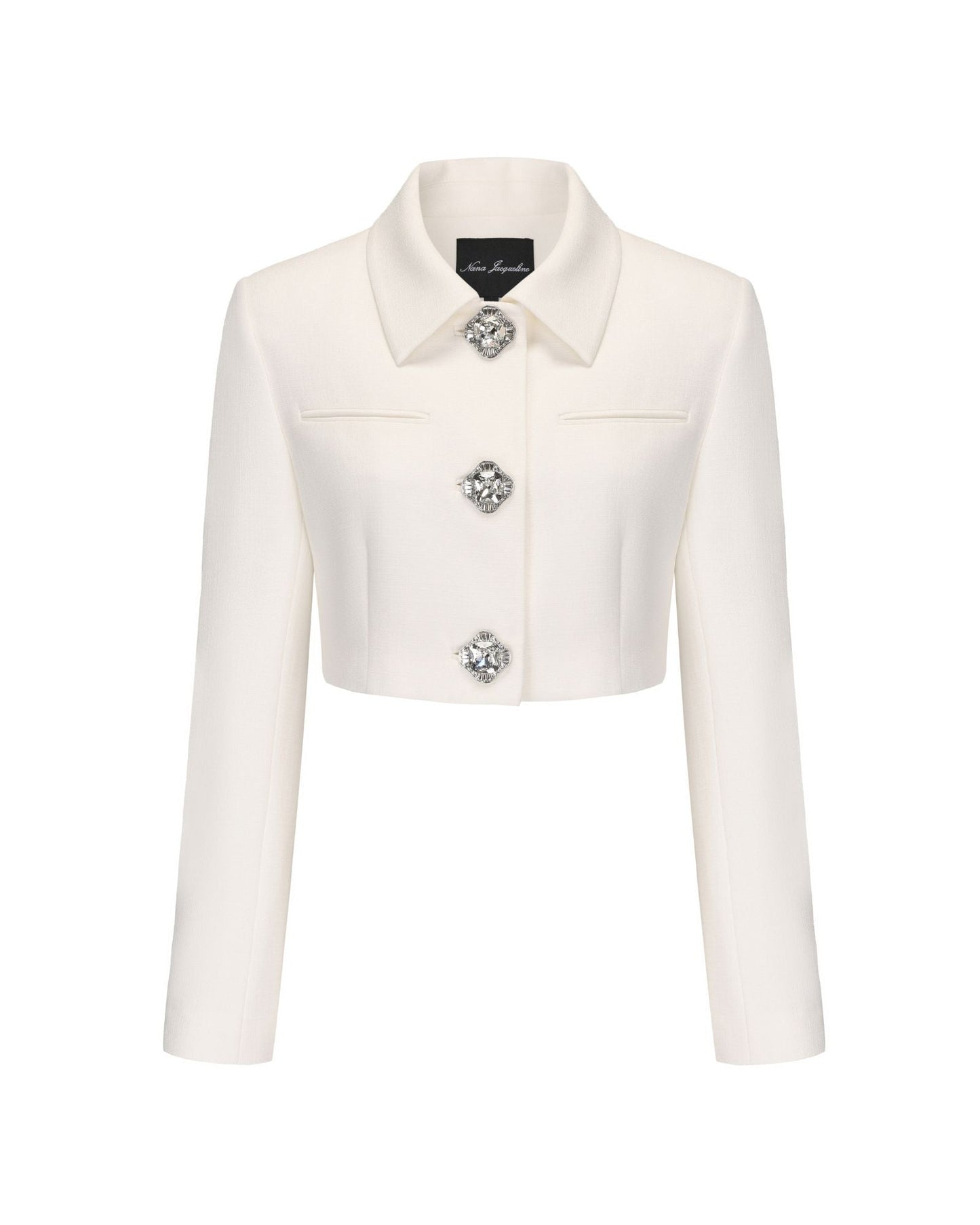 Tatiana Crop Blazer (White)