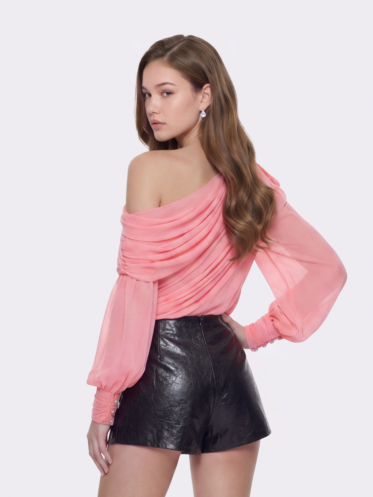 Sia One-Shoulder Pink Top