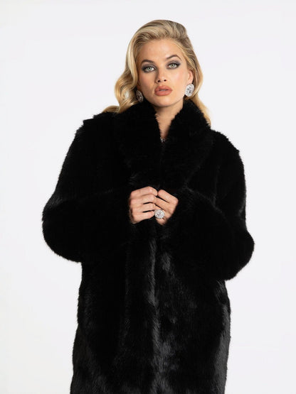 Sofia Fur Coat (Black) (Final Sale)