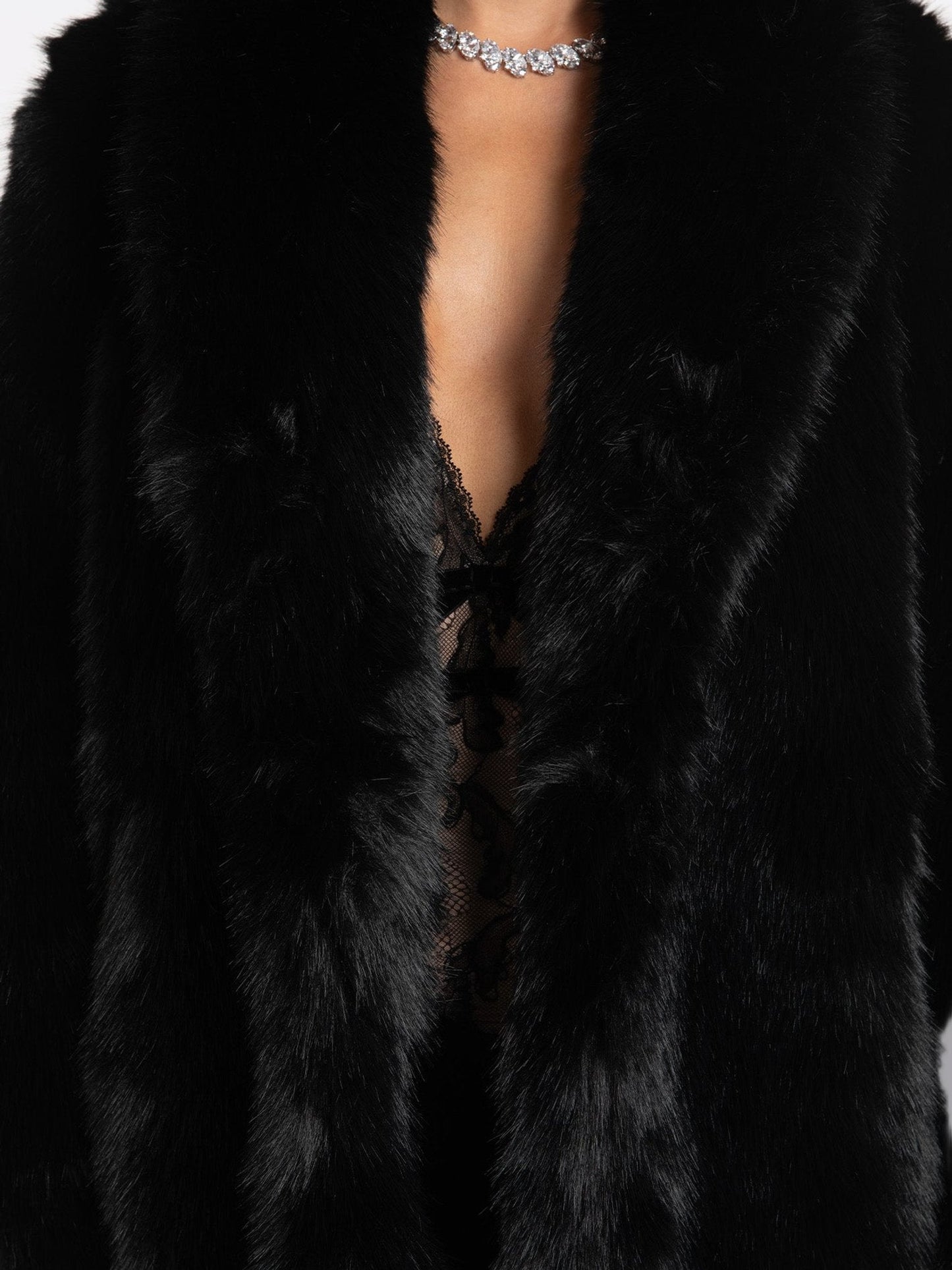 Sofia Fur Coat (Black) (Final Sale)