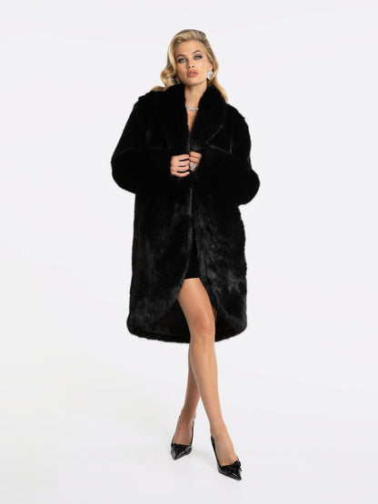 Sofia Fur Coat (Black) (Final Sale)