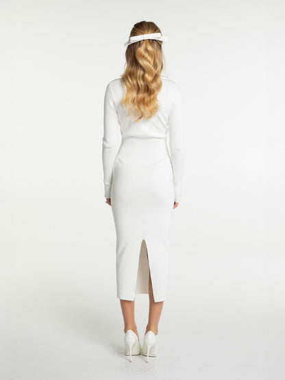 Rylee Knit Dress (White) (Final Sale)