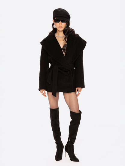 Victoria Bow Coat (Black)