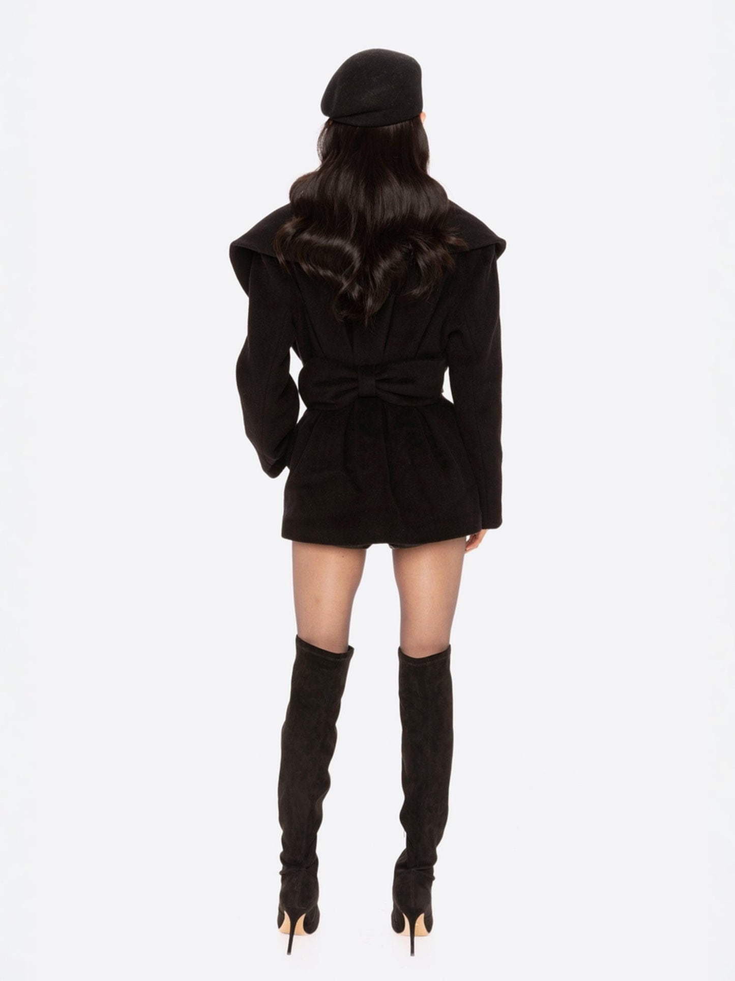 Victoria Bow Coat (Black)