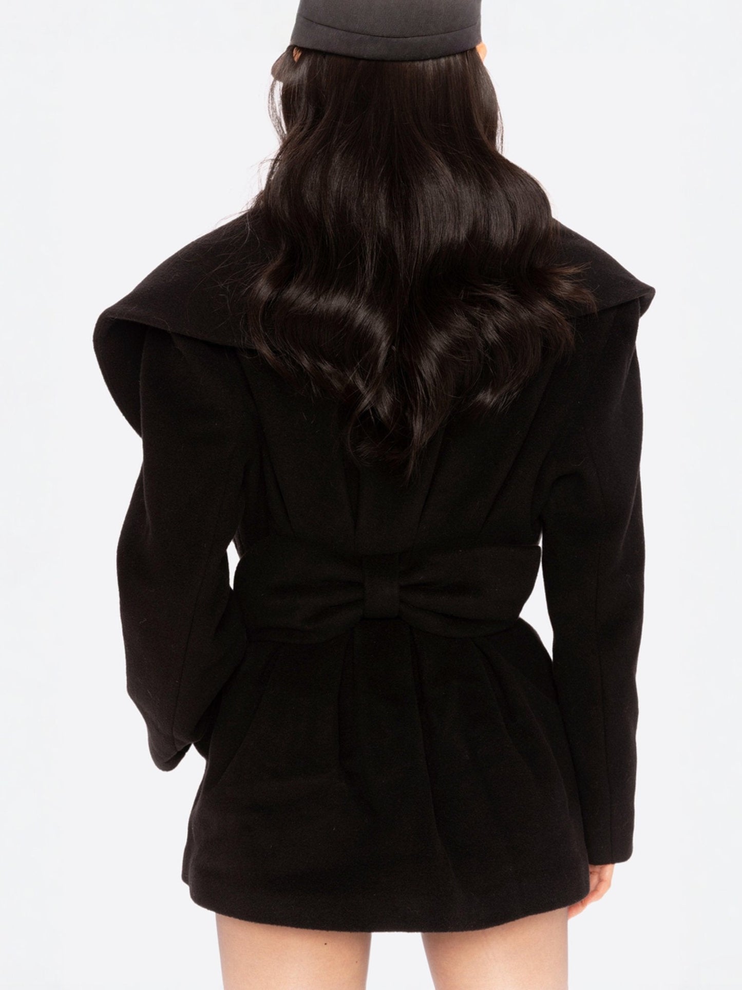 Victoria Bow Coat (Black)