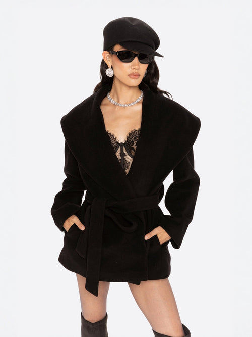 Victoria Bow Coat (Black)