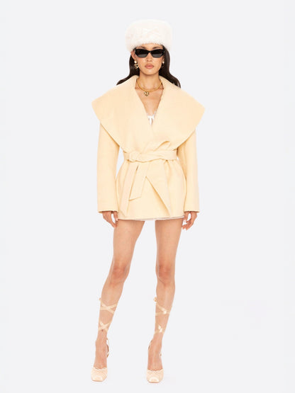 Victoria Bow Coat (Yellow)