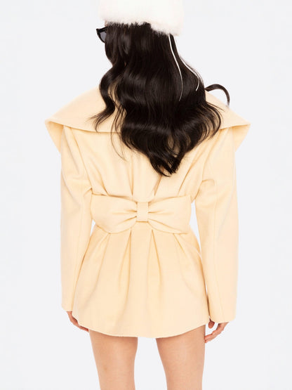 Victoria Bow Coat (Yellow)