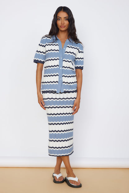 SEVEN WONDERS Caprice Midi Skirt Steel