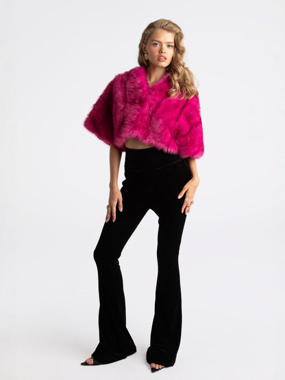 Sophia Fur Coat (Pink) (Final Sale)