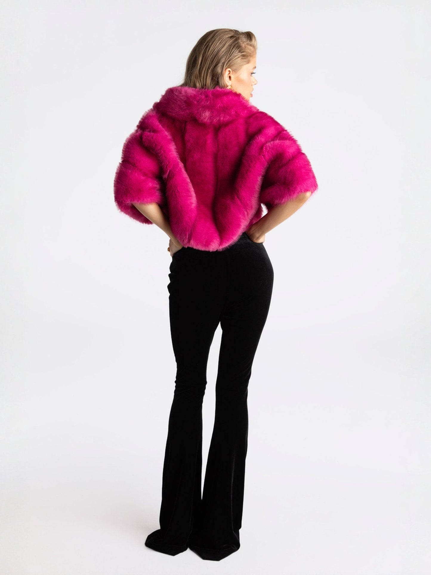 Sophia Fur Coat (Pink) (Final Sale)