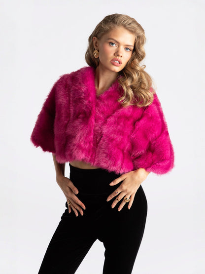 Sophia Fur Coat (Pink) (Final Sale)