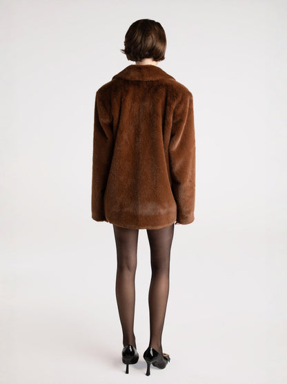 Phoebe Fur Jacket (Brown)