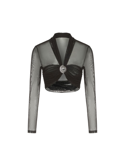 Pia Mesh Top (Black) (Final Sale)