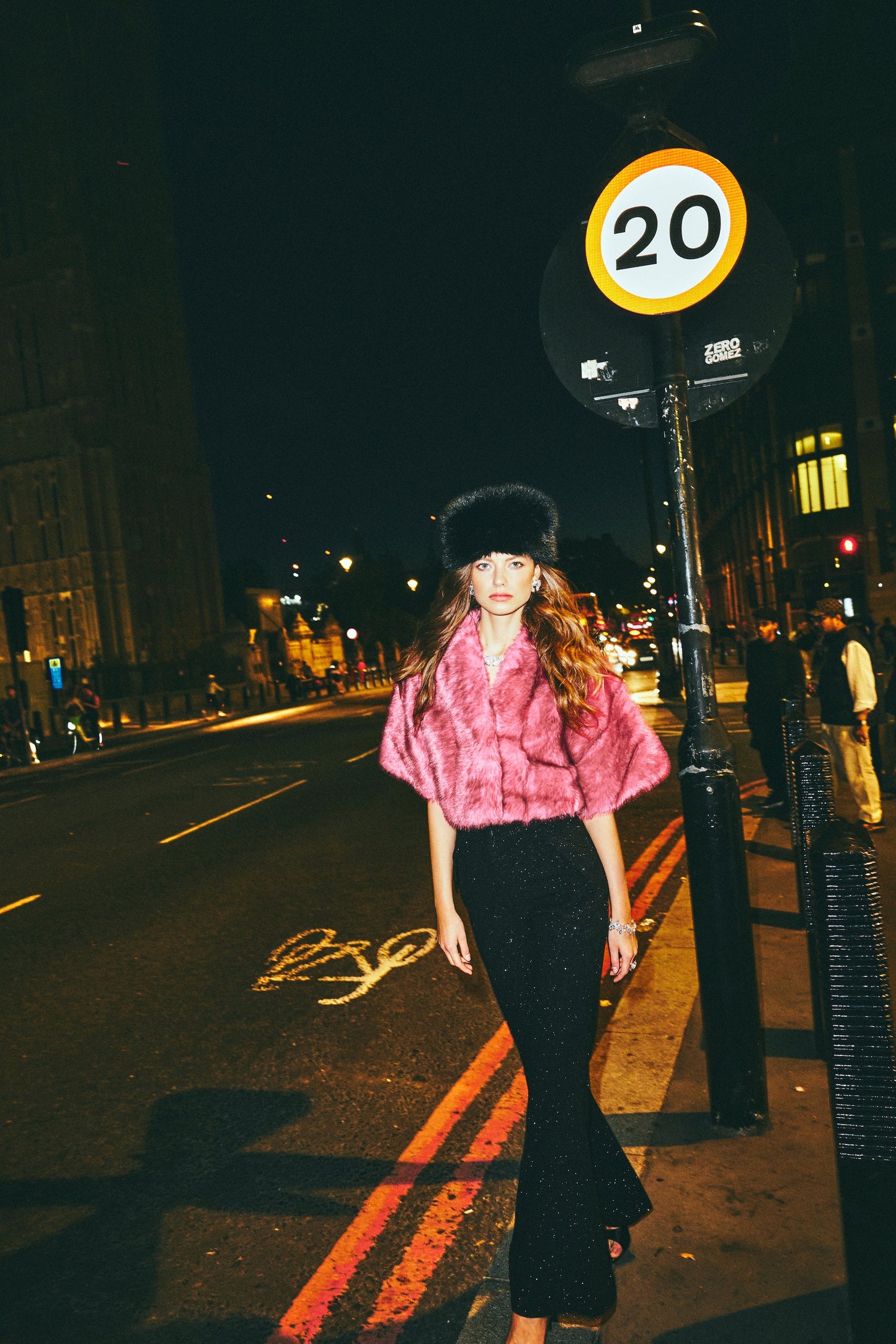 Sophia Fur Coat (Pink) (Final Sale)