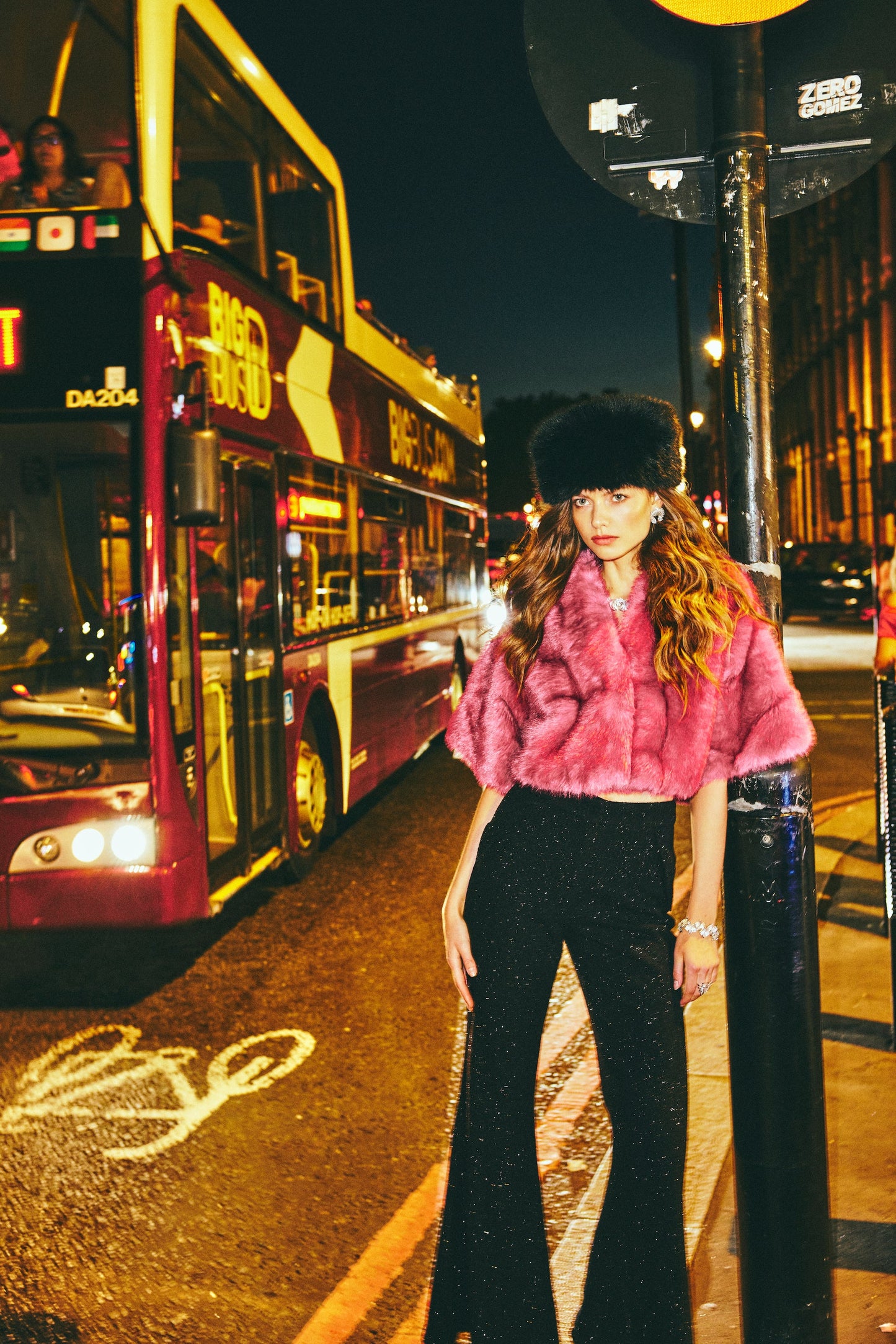 Sophia Fur Coat (Pink) (Final Sale)
