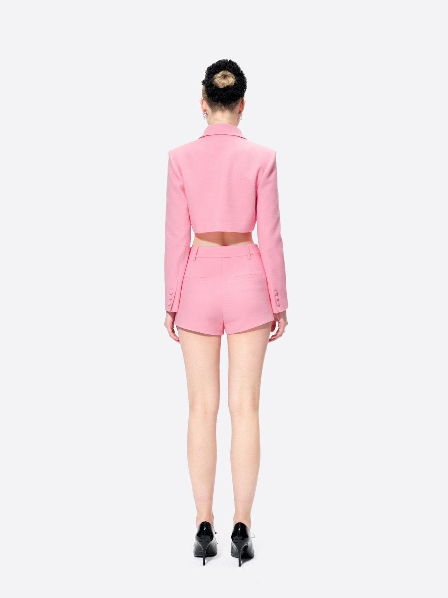 Tatiana Crop Blazer (Pink)