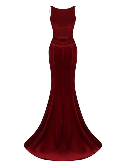 Pauline Velvet Dress (Red)