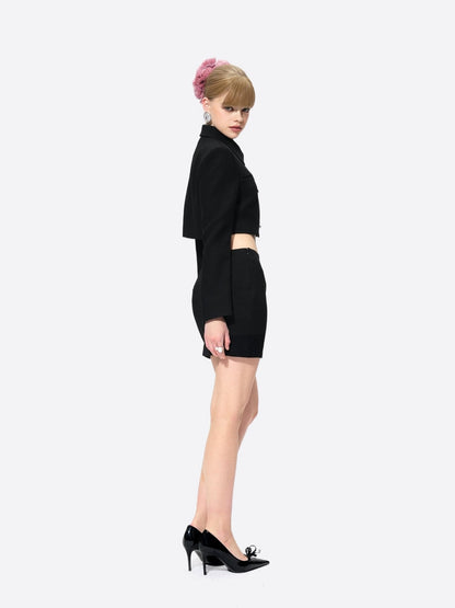 Tatiana Crop Blazer (Black)