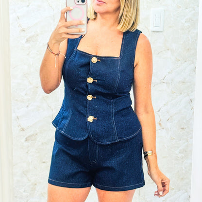 Jean Vest Set