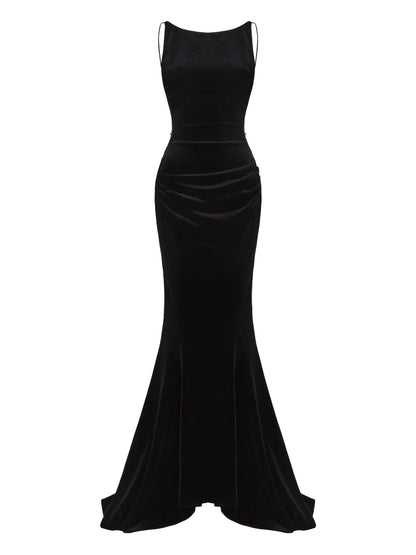 Pauline Velvet Dress (Black)