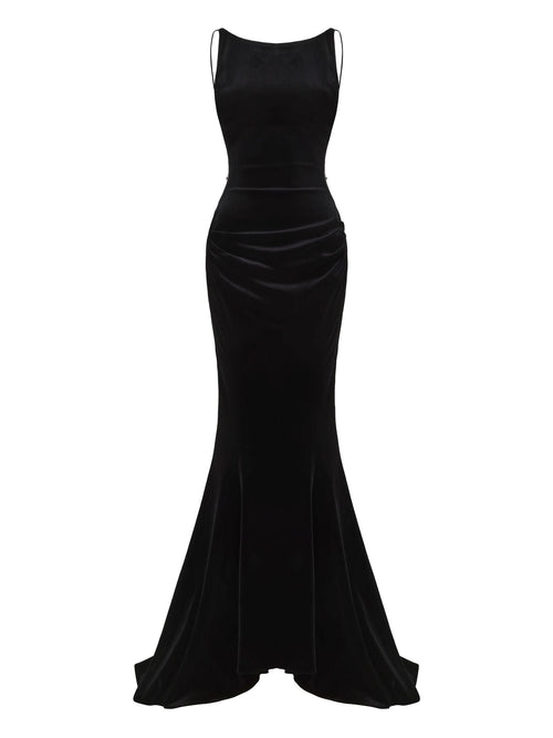 Pauline Velvet Dress (Black)