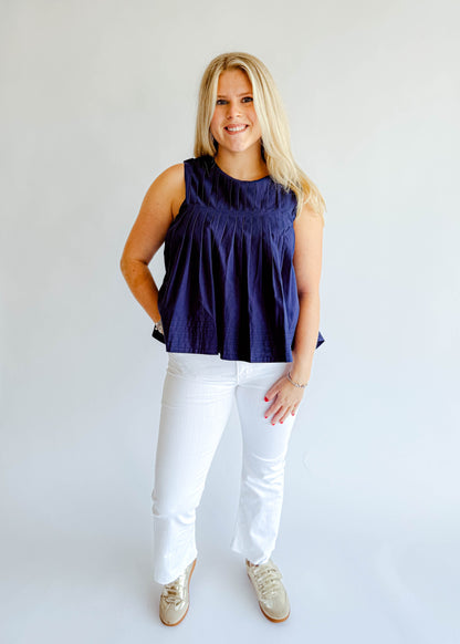 Cropped Denim Flare Jeans