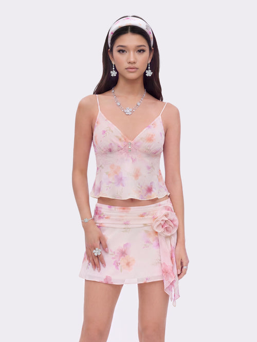 Ophelia Floral Lace Ivory Top