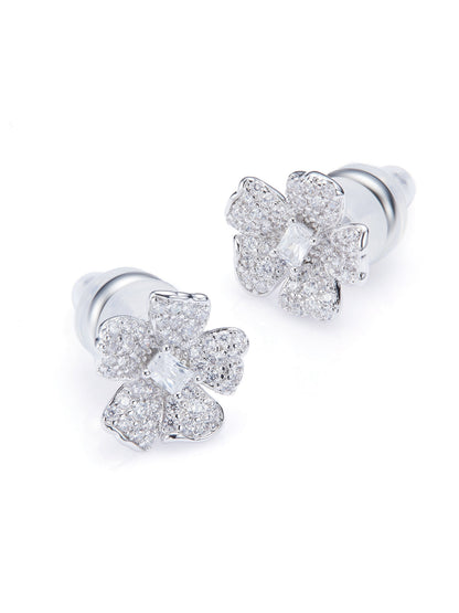 Odessa Floral White Earrings