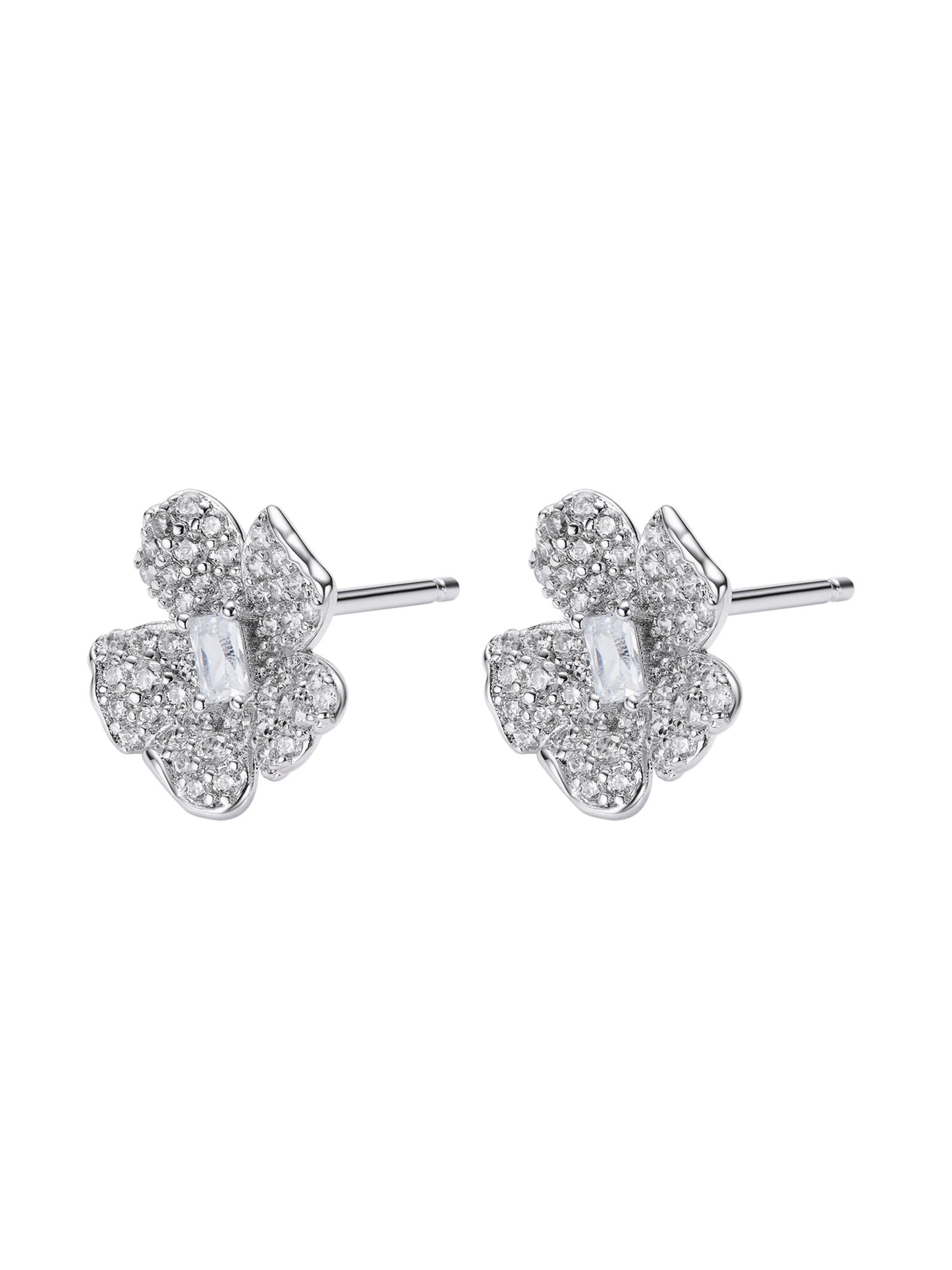 Odessa Floral White Earrings