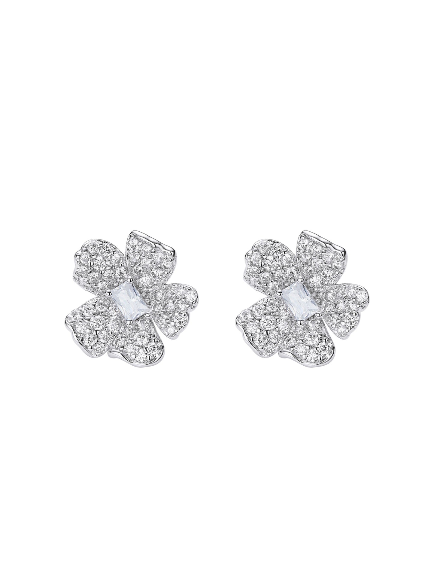 Odessa Floral White Earrings