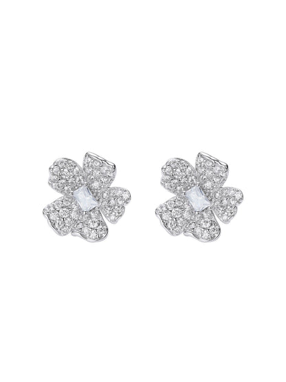 Odessa Floral White Earrings