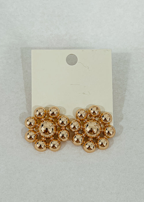 Connected Metal Ball Earrings