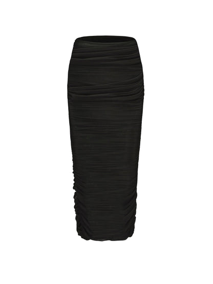 Pia Mesh Skirt (Black) (Final Sale)