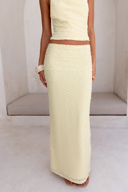 Words Of Wisdom Maxi Skirt Yellow