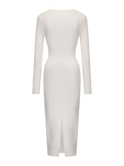 Rylee Knit Dress (White) (Final Sale)