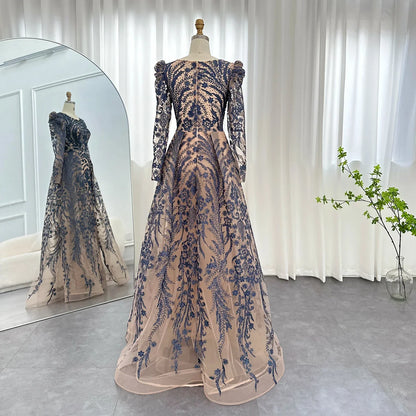 Wine Red Overskirt Long Sleeves Gown