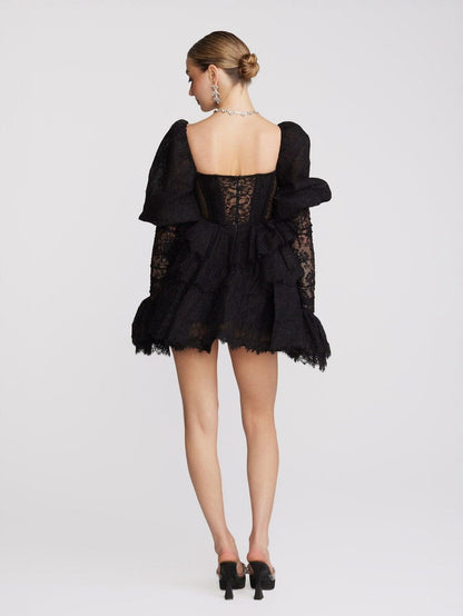 Penelope Lace Dress (Black) (Final Sale)