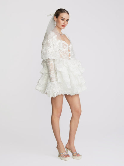 Penelope Lace Dress (White) (Final Sale)