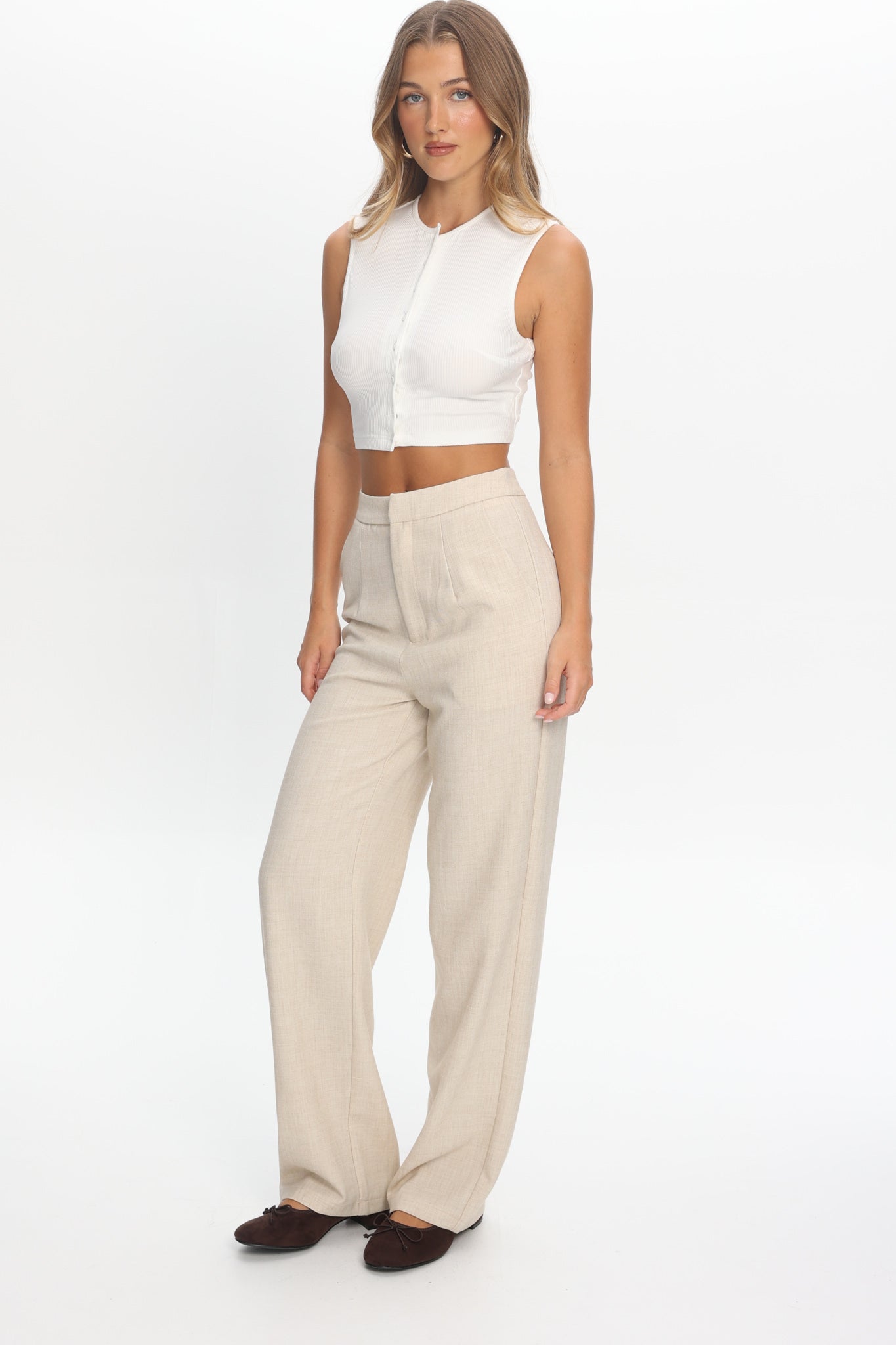 In Disguise Straight Leg Pocket Pants Oatmeal