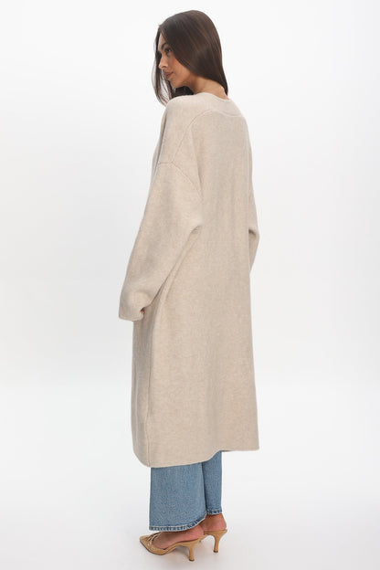 Last Light Longline Oversized Coat Oat