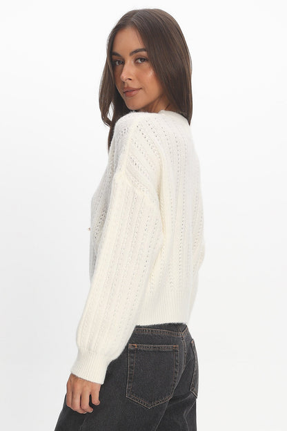 Cadence Knit Sweater Cream