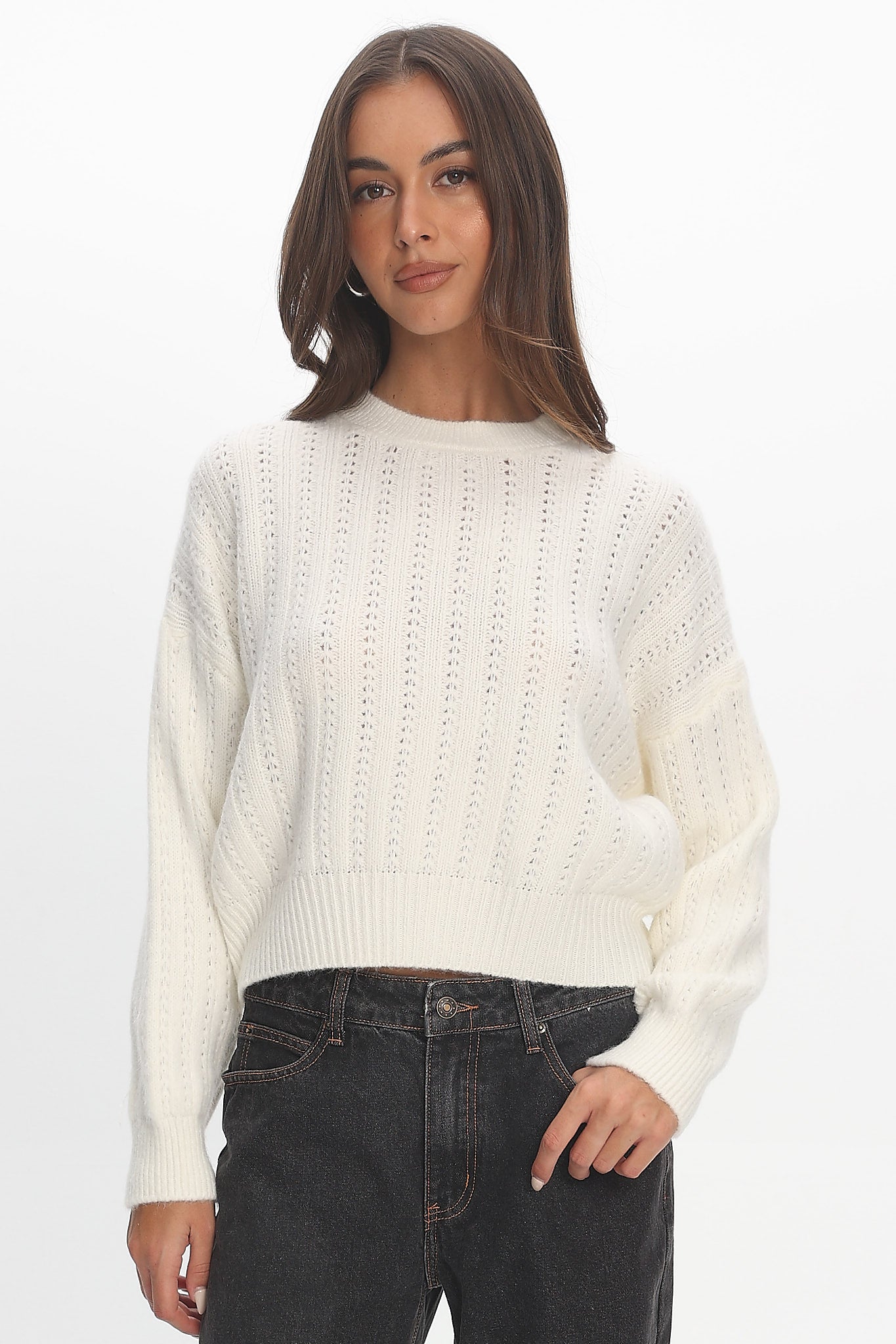 Cadence Knit Sweater Cream
