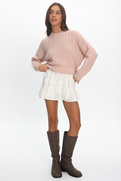 Cadence Knit Sweater Pink